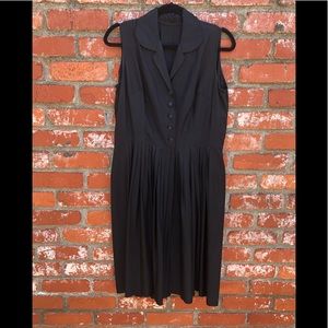 Vintage sleeveless button up dress